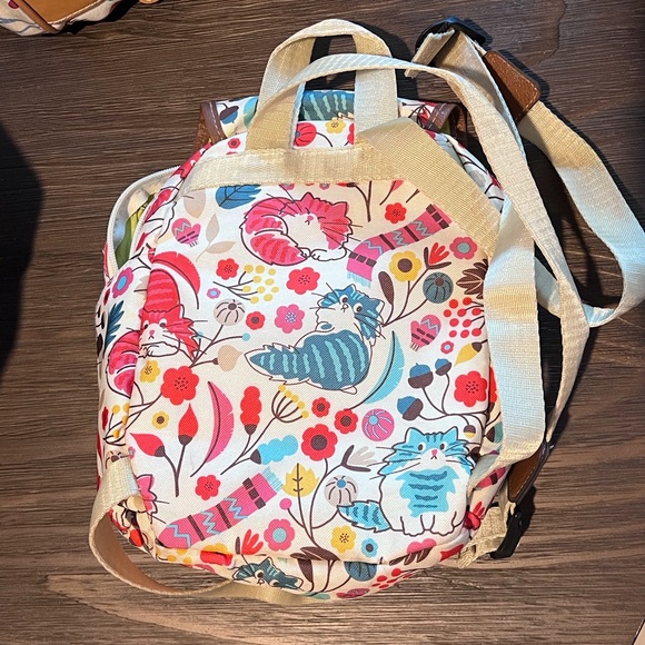 LILY BLOOM Marley Floral Print Backpack in the Love Cats or Playful Garden Cats - Picture 9 of 13